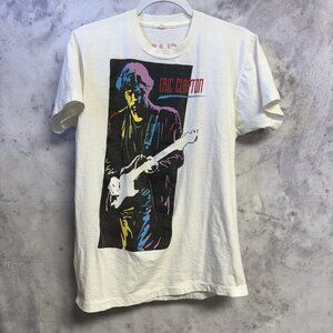Vintage Eric Clapton Journeyman Tour T Shirt Mens S/M White Tour Tee